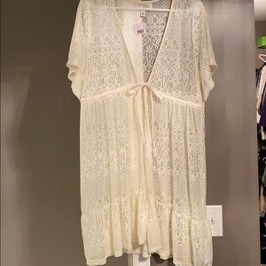 Cream maternity large coverup